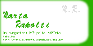 marta rapolti business card